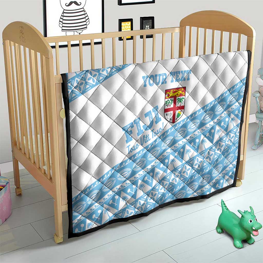 Fiji Rugby 2025 Custom Quilt Fijian Tapa Toso Viti Toso - White