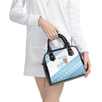 Fiji Rugby 2025 Custom Shoulder Handbag Fijian Tapa Toso Viti Toso - White LT14 - Polynesian Pride