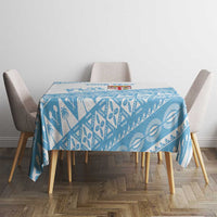 Fiji Rugby 2025 Custom Tablecloth Fijian Tapa Toso Viti Toso - White LT14 - Polynesian Pride