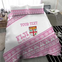 Fiji Rugby 2025 Custom Bedding Set Fijian Tapa Toso Viti Toso - Pink LT14 - Polynesian Pride