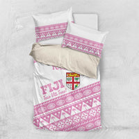 Fiji Rugby 2025 Custom Bedding Set Fijian Tapa Toso Viti Toso - Pink LT14 US Twin 172cm x 218cm Pink - Polynesian Pride