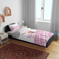 Fiji Rugby 2025 Custom Bedding Set Fijian Tapa Toso Viti Toso - Pink LT14 - Polynesian Pride