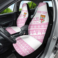 Fiji Rugby 2025 Custom Car Seat Cover Fijian Tapa Toso Viti Toso - Pink LT14 - Polynesian Pride