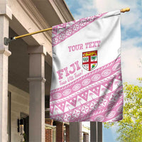 Fiji Rugby 2025 Custom Garden Flag Fijian Tapa Toso Viti Toso - Pink LT14 House Flag Pink - Polynesian Pride