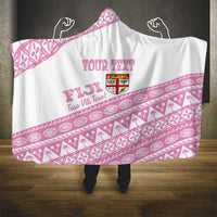 Fiji Rugby 2025 Custom Hooded Blanket Fijian Tapa Toso Viti Toso - Pink LT14 - Polynesian Pride