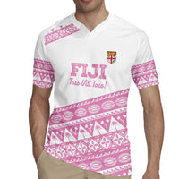 Fiji Rugby 2025 Custom Rugby Jersey Fijian Tapa Toso Viti Toso - Pink LT14 - Polynesian Pride