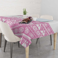 Fiji Rugby 2025 Custom Tablecloth Fijian Tapa Toso Viti Toso - Pink LT14 - Polynesian Pride