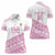 Fiji Rugby 2025 Custom Women Polo Shirt Fijian Tapa Toso Viti Toso - Pink