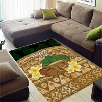 Bula Fiji Kava Bowl Area Rug Fijian Tapa Cloth Vintage Vibe LT14 - Polynesian Pride