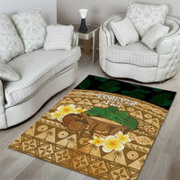 Bula Fiji Kava Bowl Area Rug Fijian Tapa Cloth Vintage Vibe LT14 - Polynesian Pride