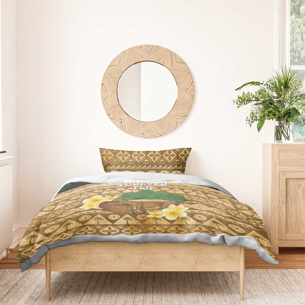 Bula Fiji Kava Bowl Bedding Set Fijian Tapa Cloth Vintage Vibe