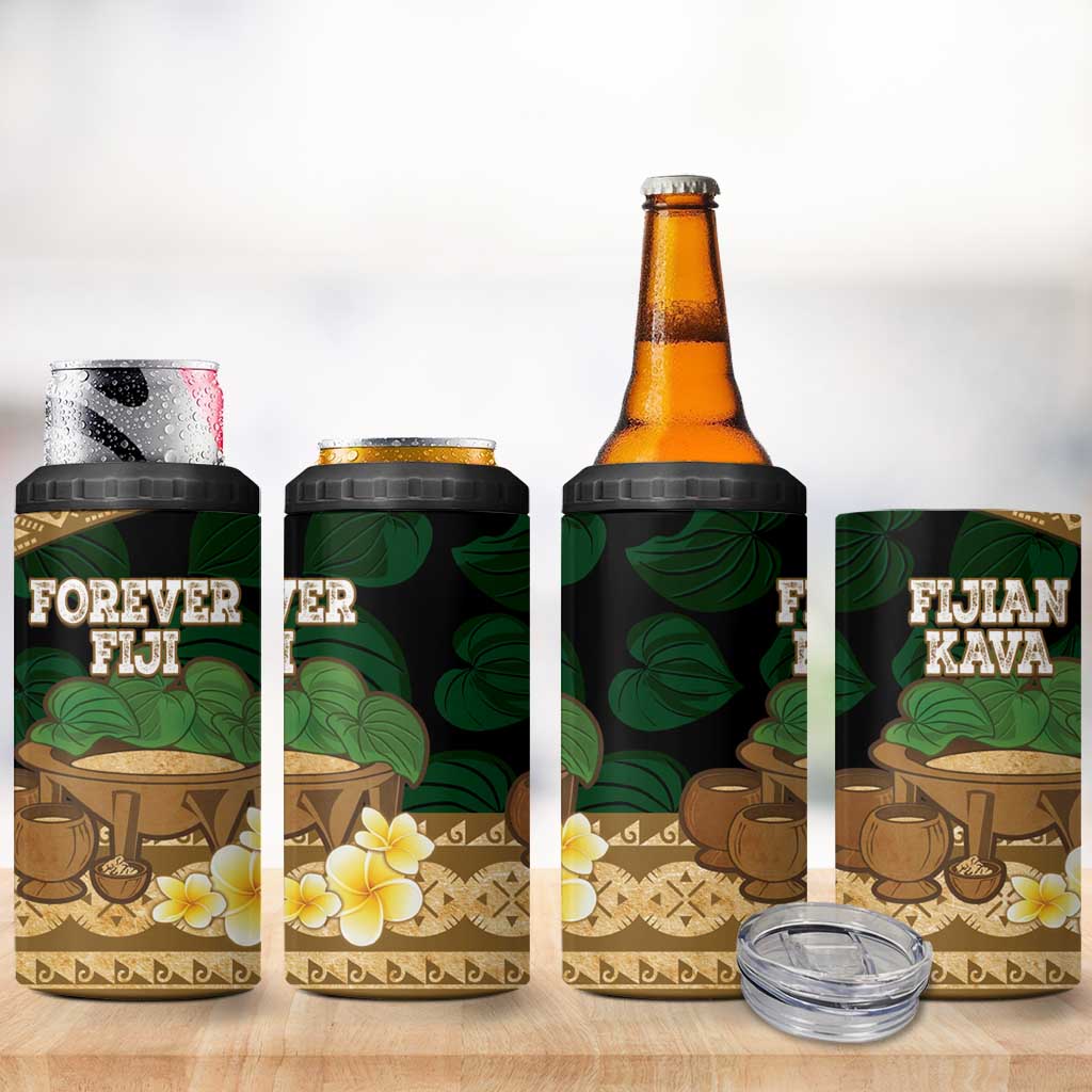 Bula Fiji Kava Bowl 4 in 1 Can Cooler Tumbler Fijian Tapa Cloth Vintage Vibe LT14 - Polynesian Pride