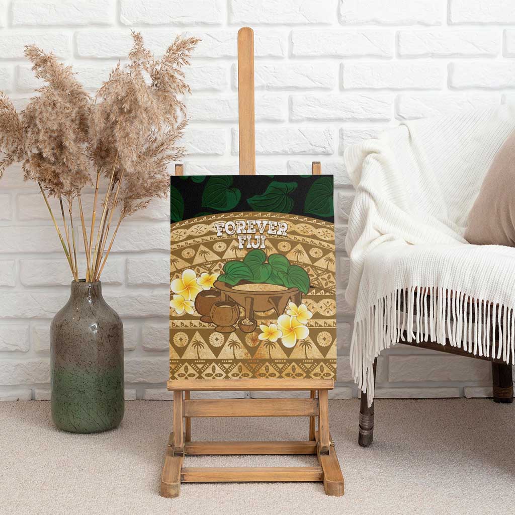 Bula Fiji Kava Bowl Canvas Wall Art Fijian Tapa Cloth Vintage Vibe LT14 - Polynesian Pride