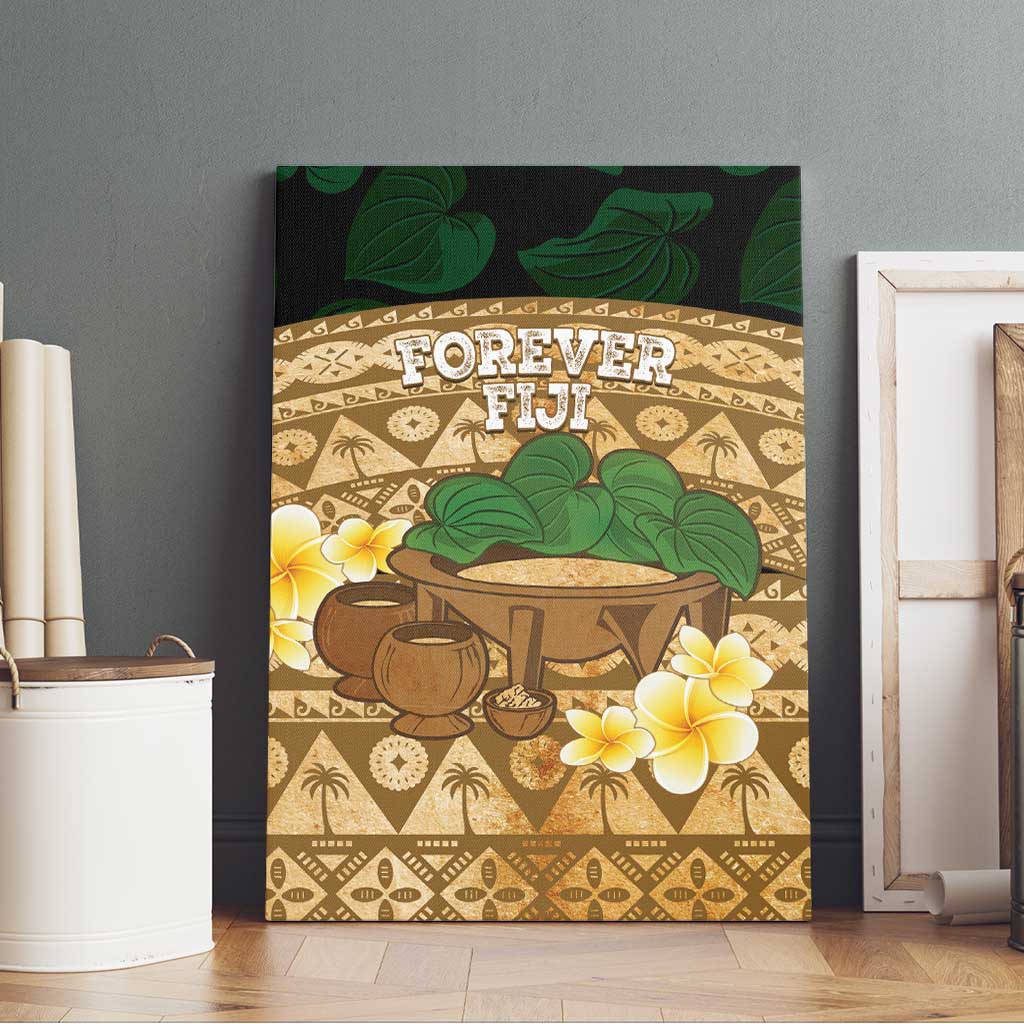 Bula Fiji Kava Bowl Canvas Wall Art Fijian Tapa Cloth Vintage Vibe LT14 - Polynesian Pride