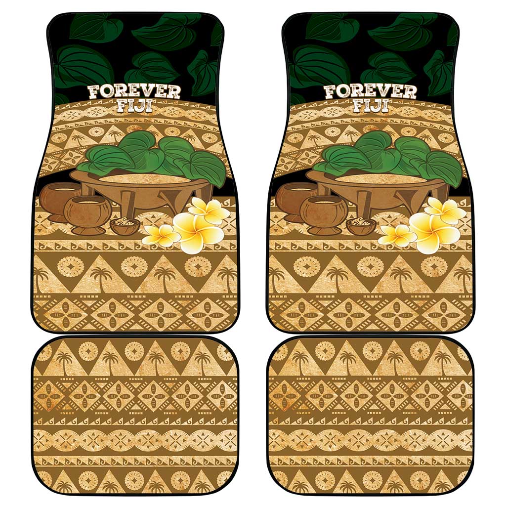 Bula Fiji Kava Bowl Car Mats Fijian Tapa Cloth Vintage Vibe LT14 - Polynesian Pride
