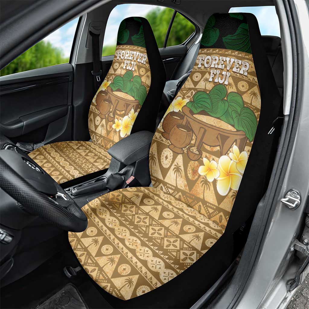 Bula Fiji Kava Bowl Car Seat Cover Fijian Tapa Cloth Vintage Vibe LT14 - Polynesian Pride