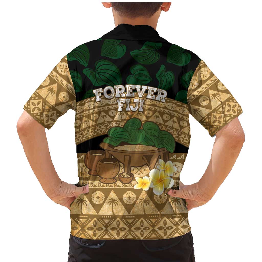 Bula Fiji Kava Bowl Family Matching Mermaid Dress and Hawaiian Shirt Fijian Tapa Cloth Vintage Vibe LT14 - Polynesian Pride