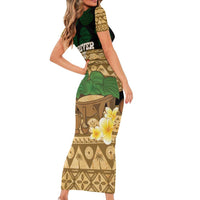 Bula Fiji Kava Bowl Family Matching Short Sleeve Bodycon Dress and Hawaiian Shirt Fijian Tapa Cloth Vintage Vibe LT14 - Polynesian Pride