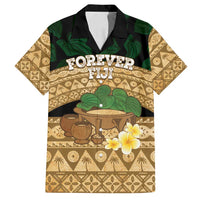 Bula Fiji Kava Bowl Family Matching Tank Maxi Dress and Hawaiian Shirt Fijian Tapa Cloth Vintage Vibe LT14 Dad's Shirt - Short Sleeve Brown - Polynesian Pride