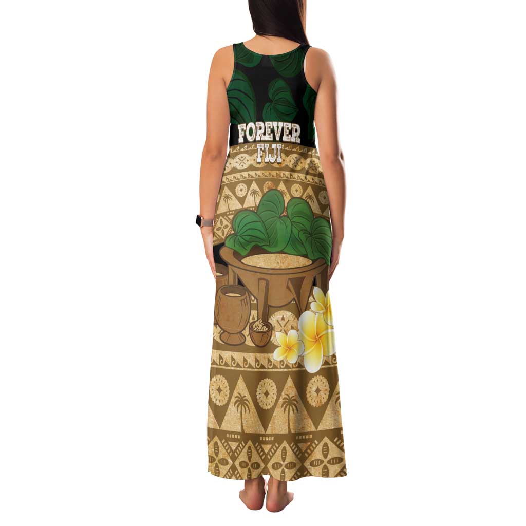 Bula Fiji Kava Bowl Family Matching Tank Maxi Dress and Hawaiian Shirt Fijian Tapa Cloth Vintage Vibe LT14 - Polynesian Pride
