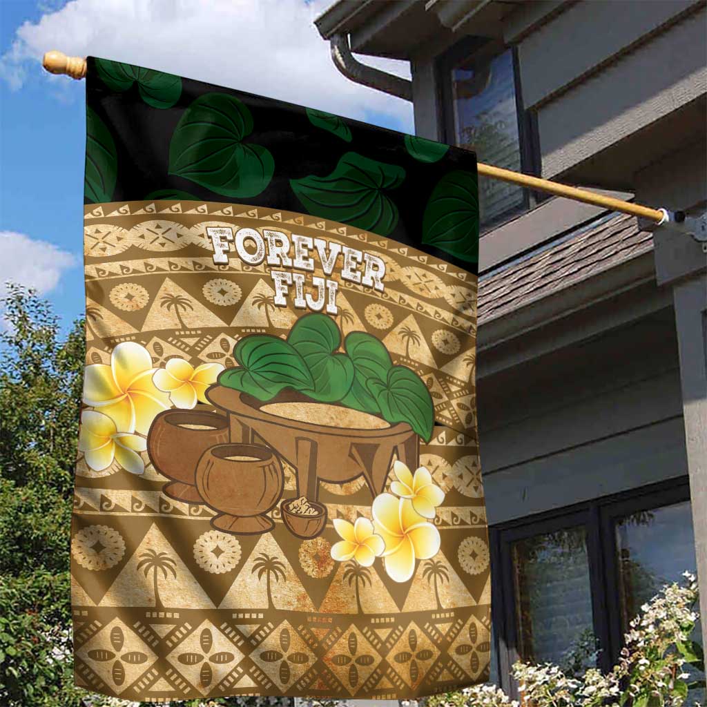 Bula Fiji Kava Bowl Garden Flag Fijian Tapa Cloth Vintage Vibe LT14 - Polynesian Pride