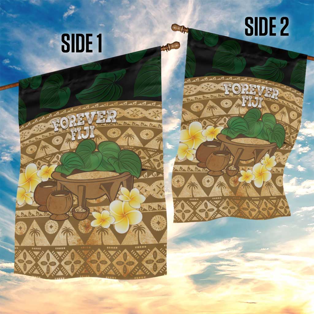 Bula Fiji Kava Bowl Garden Flag Fijian Tapa Cloth Vintage Vibe LT14 - Polynesian Pride