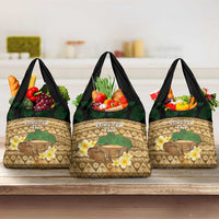 Bula Fiji Kava Bowl Grocery Bag Fijian Tapa Cloth Vintage Vibe LT14 3-pack One Size Brown - Polynesian Pride