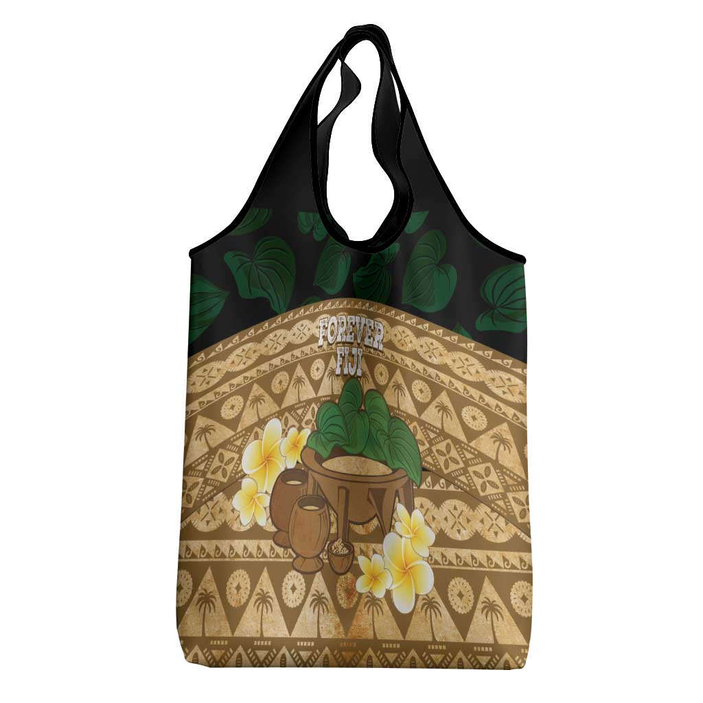 Bula Fiji Kava Bowl Grocery Bag Fijian Tapa Cloth Vintage Vibe LT14 - Polynesian Pride