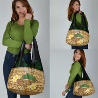 Bula Fiji Kava Bowl Grocery Bag Fijian Tapa Cloth Vintage Vibe LT14 - Polynesian Pride