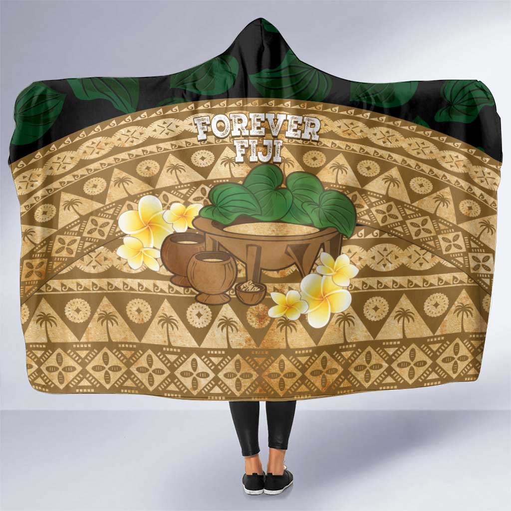 Bula Fiji Kava Bowl Hooded Blanket Fijian Tapa Cloth Vintage Vibe LT14 One Size Brown - Polynesian Pride