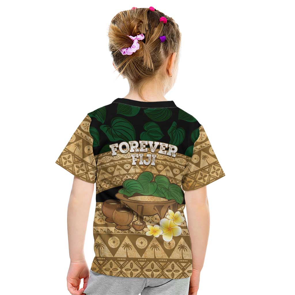 Bula Fiji Kava Bowl Kid T Shirt Fijian Tapa Cloth Vintage Vibe LT14 - Polynesian Pride