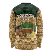 Bula Fiji Kava Bowl Long Sleeve Shirt Fijian Tapa Cloth Vintage Vibe LT14 - Polynesian Pride