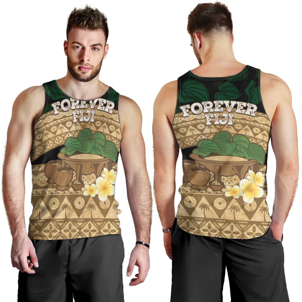 Bula Fiji Kava Bowl Men Tank Top Fijian Tapa Cloth Vintage Vibe LT14 - Polynesian Pride