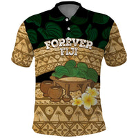 Bula Fiji Kava Bowl Polo Shirt Fijian Tapa Cloth Vintage Vibe LT14 Brown - Polynesian Pride