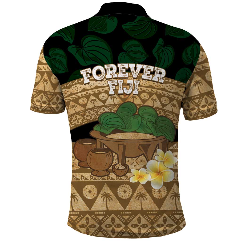 Bula Fiji Kava Bowl Polo Shirt Fijian Tapa Cloth Vintage Vibe LT14 - Polynesian Pride