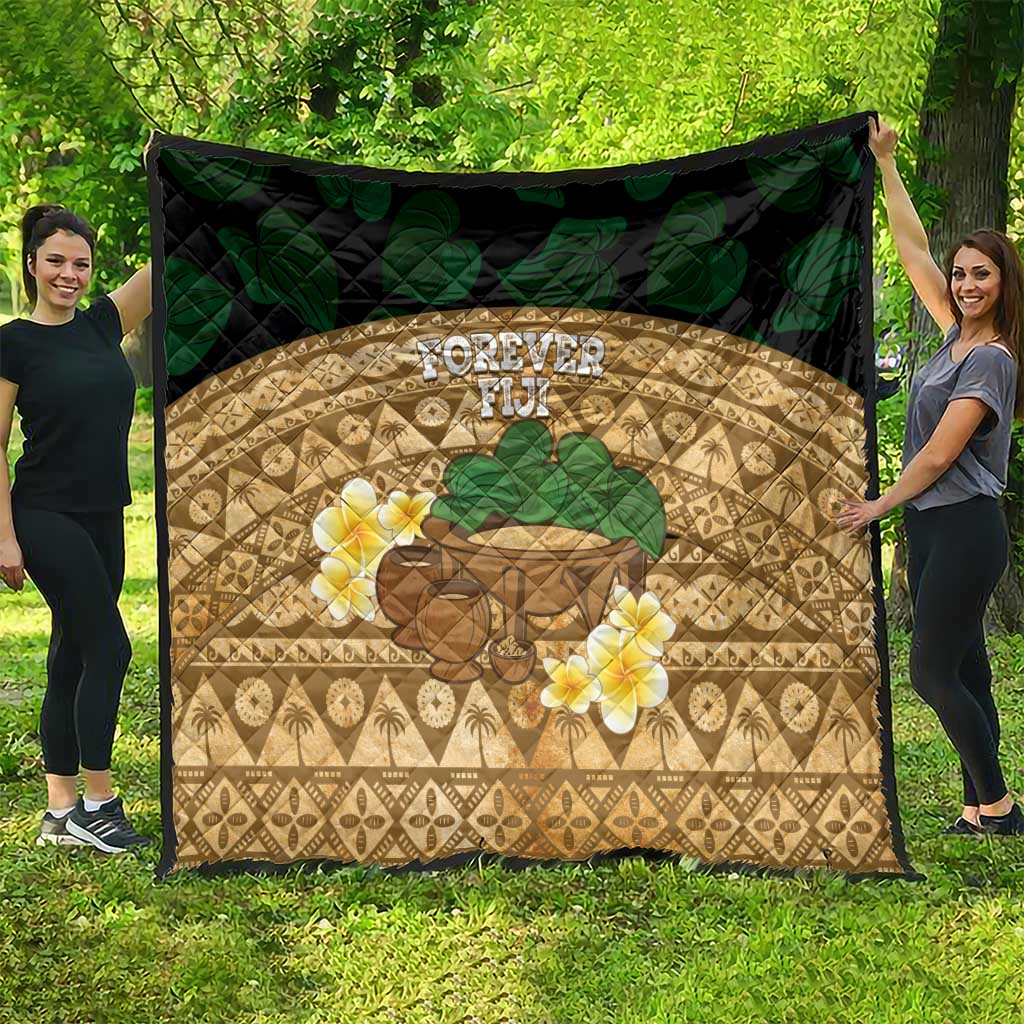 Bula Fiji Kava Bowl Quilt Fijian Tapa Cloth Vintage Vibe LT14 - Polynesian Pride