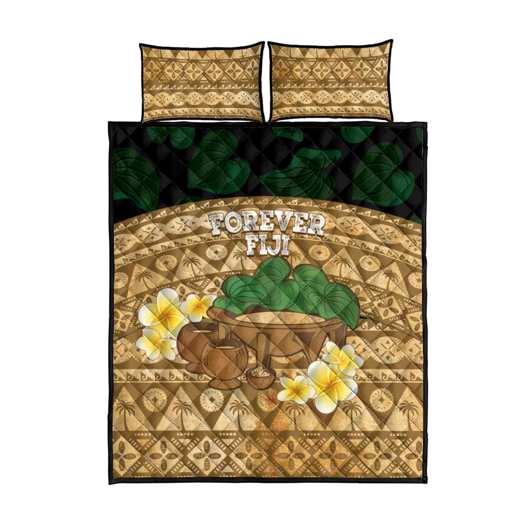 Bula Fiji Kava Bowl Quilt Bed Set Fijian Tapa Cloth Vintage Vibe LT14 - Polynesian Pride