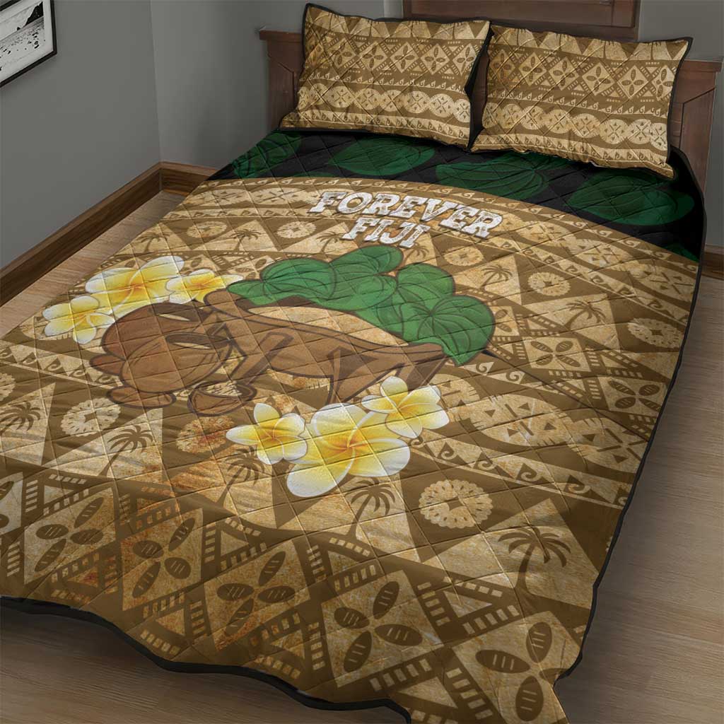 Bula Fiji Kava Bowl Quilt Bed Set Fijian Tapa Cloth Vintage Vibe LT14 - Polynesian Pride