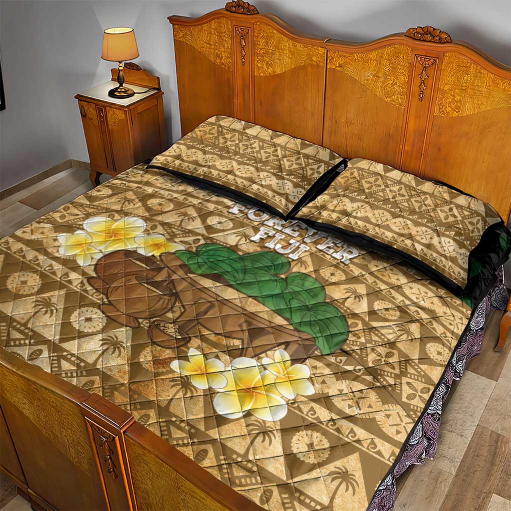 Bula Fiji Kava Bowl Quilt Bed Set Fijian Tapa Cloth Vintage Vibe LT14 - Polynesian Pride
