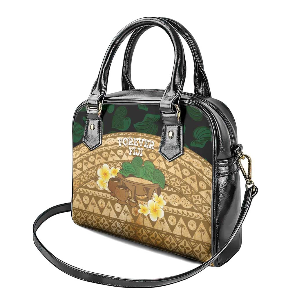 Bula Fiji Kava Bowl Shoulder Handbag Fijian Tapa Cloth Vintage Vibe LT14 - Polynesian Pride