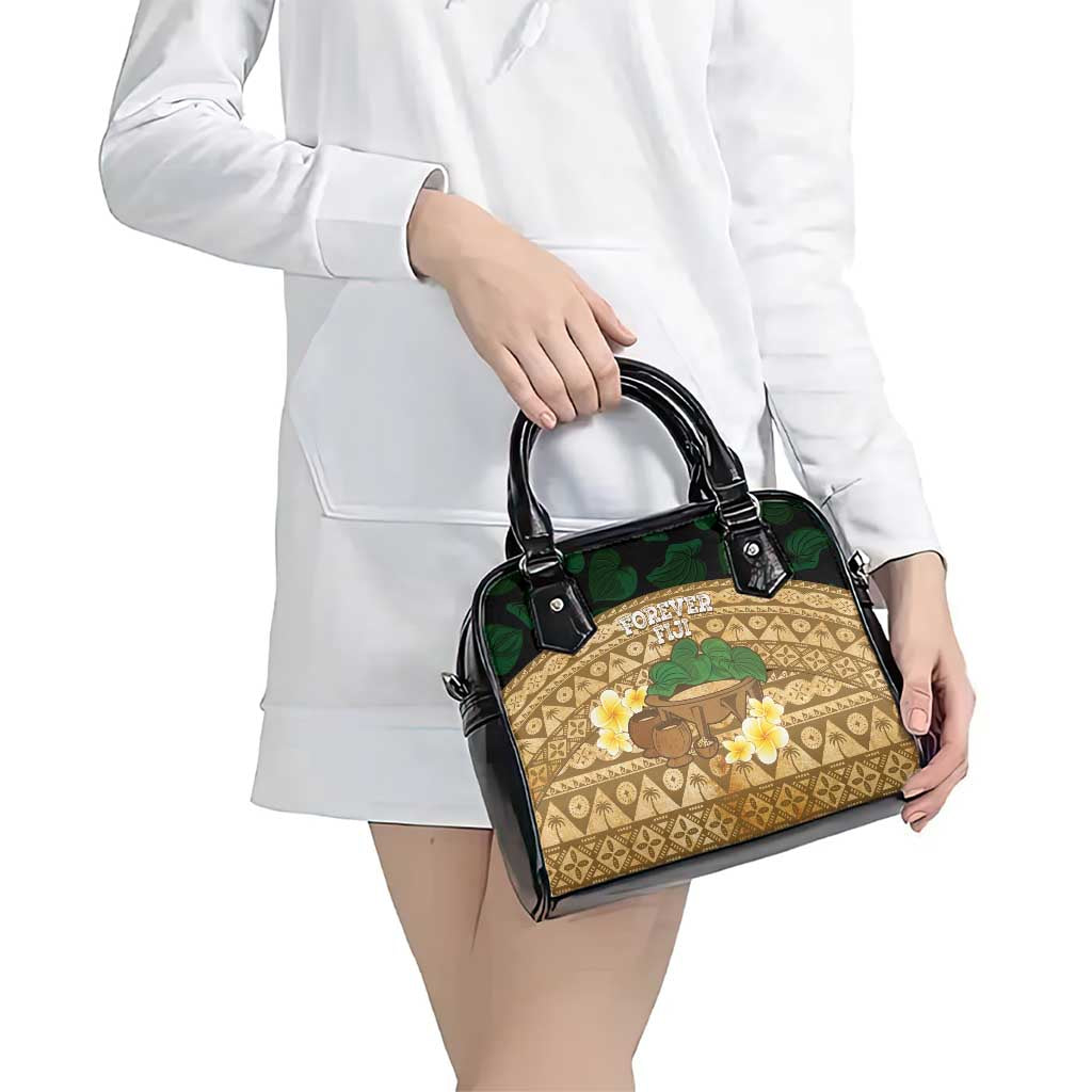 Bula Fiji Kava Bowl Shoulder Handbag Fijian Tapa Cloth Vintage Vibe LT14 - Polynesian Pride