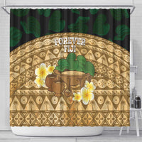 Bula Fiji Kava Bowl Shower Curtain Fijian Tapa Cloth Vintage Vibe LT14 - Polynesian Pride