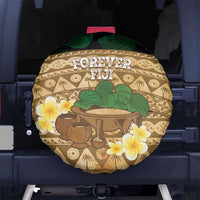 Bula Fiji Kava Bowl Spare Tire Cover Fijian Tapa Cloth Vintage Vibe LT14 No hole Brown - Polynesian Pride