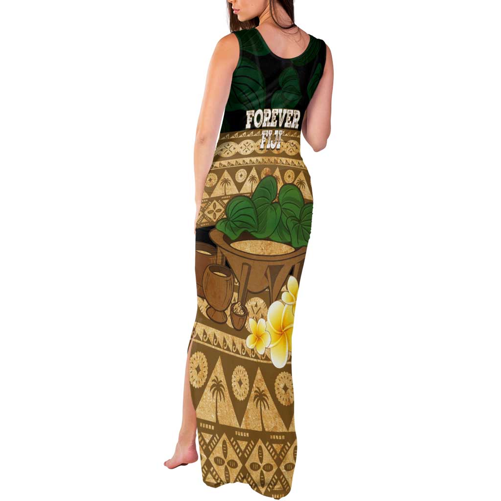 Bula Fiji Kava Bowl Tank Maxi Dress Fijian Tapa Cloth Vintage Vibe LT14 - Polynesian Pride