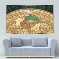 Bula Fiji Kava Bowl Tapestry Fijian Tapa Cloth Vintage Vibe LT14 - Polynesian Pride