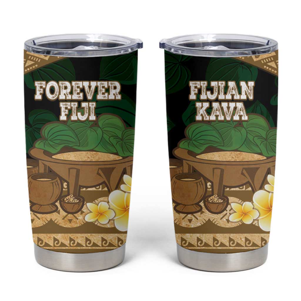 Bula Fiji Kava Bowl Tumbler Cup Fijian Tapa Cloth Vintage Vibe LT14 Brown - Polynesian Pride