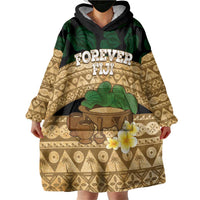 Bula Fiji Kava Bowl Wearable Blanket Hoodie Fijian Tapa Cloth Vintage Vibe LT14 - Polynesian Pride