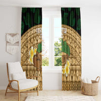 Bula Fiji Kava Bowl Window Curtain Fijian Tapa Cloth Vintage Vibe LT14 - Polynesian Pride