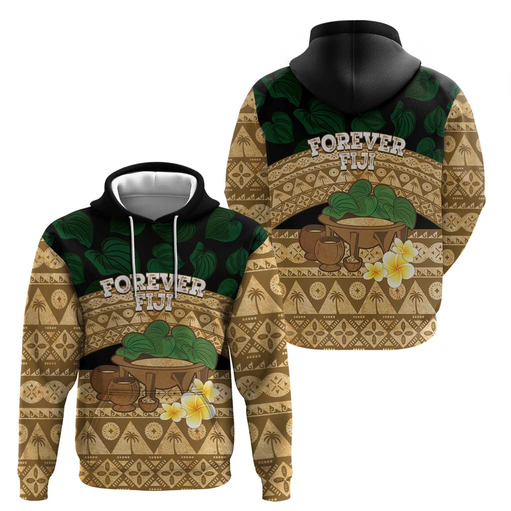 Bula Fiji Kava Bowl Zip Hoodie Fijian Tapa Cloth Vintage Vibe LT14 - Polynesian Pride