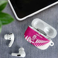 New Zealand Silver Fern Rugby Custom AirPods Case Go All Black Maori Pink Version LT14 - Polynesian Pride